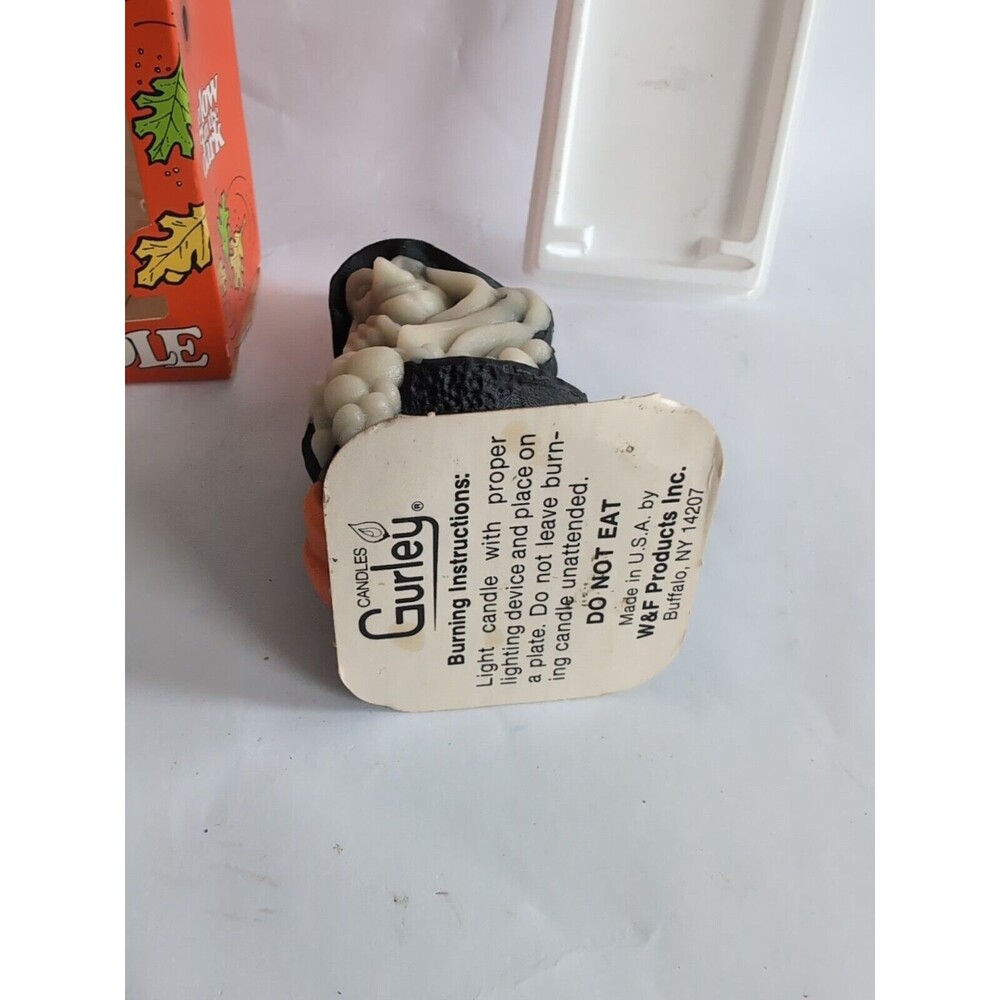 Vintage Halloween Witch Candle with Boiling Cauldron Glow in Dark Gurley Unused - Picture 4 of 6